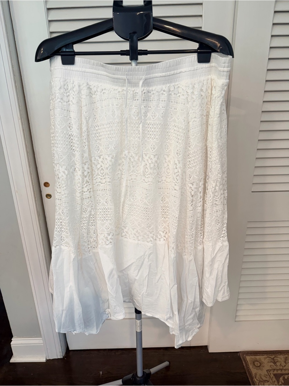 White Crochet Handkerchief Maxi Skirt - Torrid